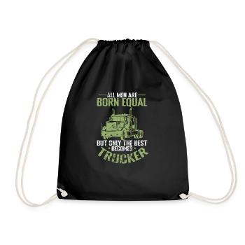 Only the best becomes Trucker Profession - Drawstring Bag - black - Front