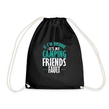 Si je suis saoul, c’est la faute de mes amis de camping - Sac de sport léger - noir - Devant