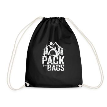 Faites vos valises Camping Vacances Liberté - Sac de sport léger - noir - Devant