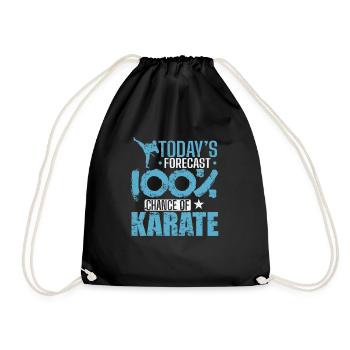 Prévisions d’aujourd’hui : 100 % de chances de karaté - Sac de sport léger - noir - Devant