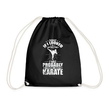 Je pensais au karaté - Sac de sport léger - noir - Devant