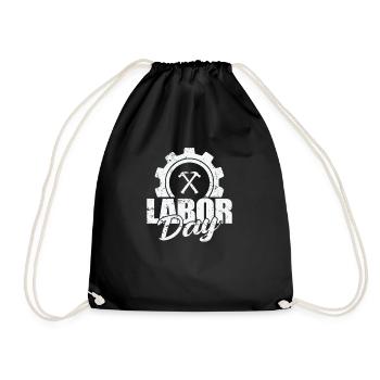 Labor Day in the USA - Drawstring Bag - black - Front