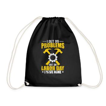 J’ai eu 99 problèmes, mais le jour de la fête du Travail, aucun - Sac de sport léger - noir - Devant