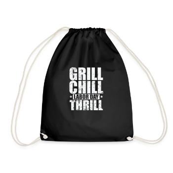 Grill Chill Frisson de la fête du Travail - Sac de sport léger - noir - Devant