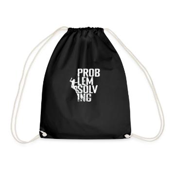 Problem Solving Bouldering - Drawstring Bag - black - Front