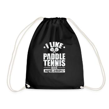 J’aime le padel et peut-être 3 personnes - Sac de sport léger - noir - Devant