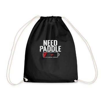 Need Paddle Tennis Akku ist leer - Turnbeutel - Schwarz - Vorne