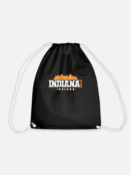 Indianapolis Indiana Stadt in den USA - Turnbeutel - Schwarz