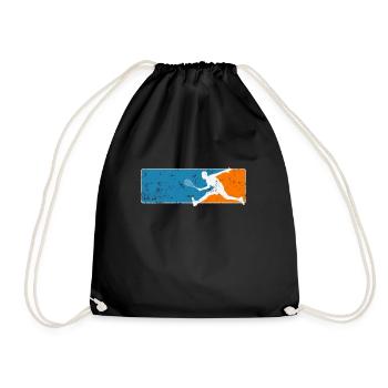 Joueur de squash rapide avec raquette de tennis - Sac de sport léger - noir - Devant
