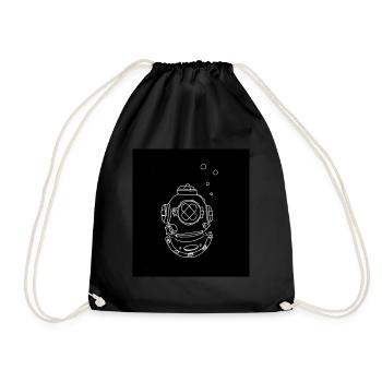 Diver’s Helmet - Drawstring Bag - black - Front