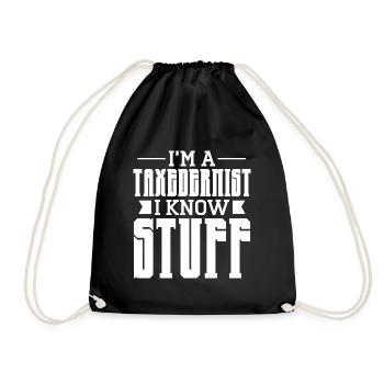 Je suis taxidermiste Je sais des choses - Taxidermie - Sac de sport léger - noir - Devant