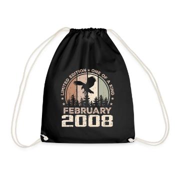 Incomparable since February 2008, 16th Anniversary - Drawstring Bag - black - Front