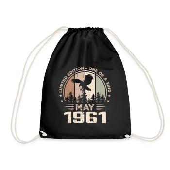 Incomparable since May 1961, 63rd Anniversary - Drawstring Bag - black - Front