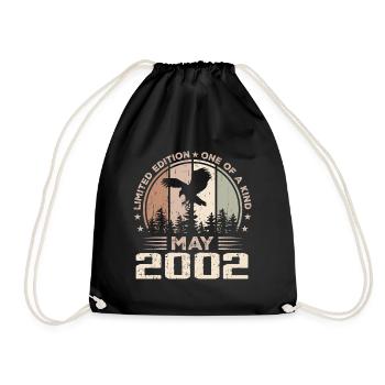 Incomparable since May 2002, 22nd Anniversary - Drawstring Bag - black - Front