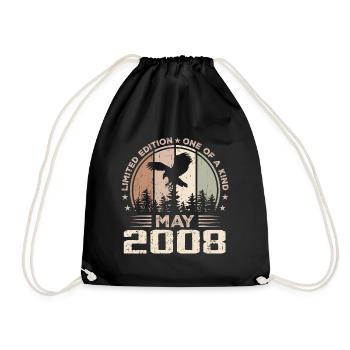 Incomparable since May 2008, 16th Anniversary - Drawstring Bag - black - Front