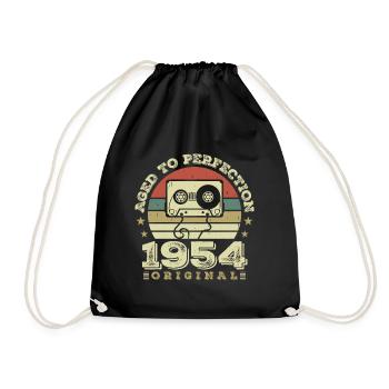 Idée Cadeau Anniversaire Vintage Original 1954 - Sac de sport léger - noir - Devant