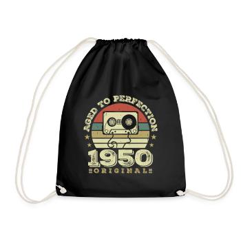 Idée Cadeau Anniversaire Vintage Original 1950 - Sac de sport léger - noir - Devant