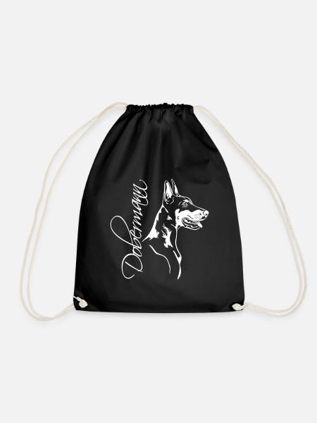 Dobermann - Doberman Pinscher - Turnbeutel - Schwarz
