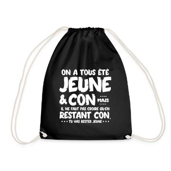 Humour jeunesse rigolo citation drôle retraite - Sac de sport léger - noir - Devant