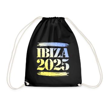 Ibiza 2025 - Turnbeutel - Schwarz - Vorne