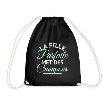 Cadeau footballeuse La fille parfaite crampons - Sac de sport léger - noir - Devant