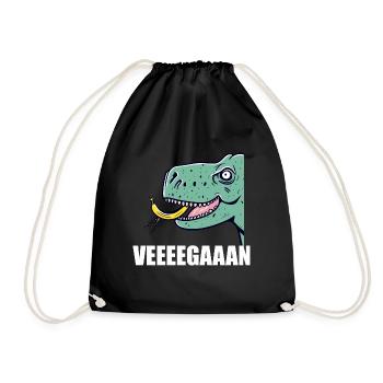 Vegan - Turnbeutel - Schwarz - Vorne