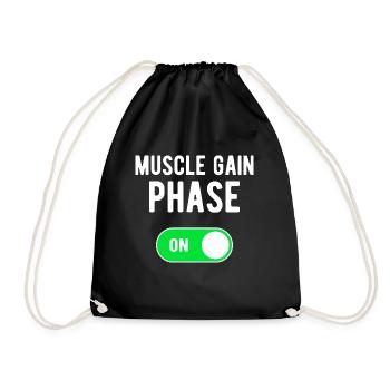 Phase de gain musculaire ON Entraînement de poids de musculation - Sac de sport léger - noir - Devant