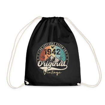 Rétro 1942 Cadeau Anniversaire 1942 Vintage 1942 - Sac de sport léger - noir - Devant