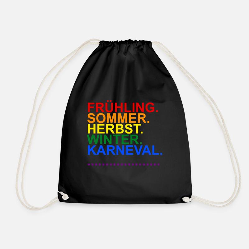 Köln Karneval Gaypride Flagge Regenbogenfarben - Turnbeutel - Schwarz