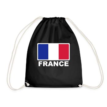 France drapeau tricolore - Sac de sport léger - noir - Devant
