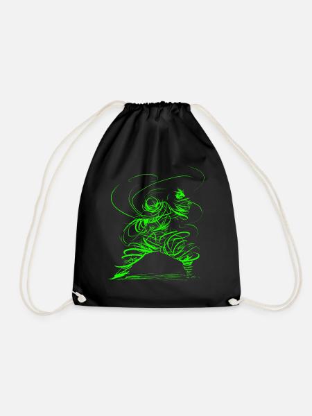 Kung Fu Sorcerer / Kung Fu Wizard - Drawstring Bag - black