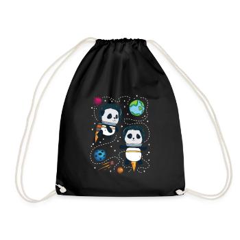 Space Cats - Drawstring Bag - black - Front