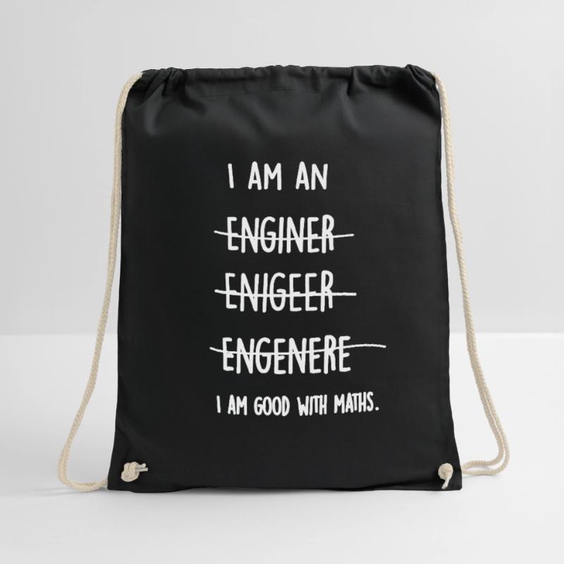 Funny engineer student math physics gift Drawstring Bag