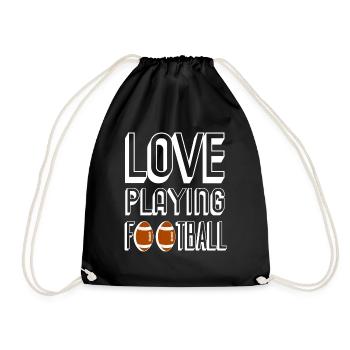 American Football Superbowl Touchdown Gift - Drawstring Bag - black - Front