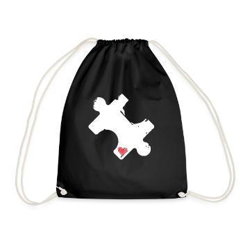 Conception de l'autisme pour les amateurs de pièces de puzzle - Sac de sport léger - noir - Devant