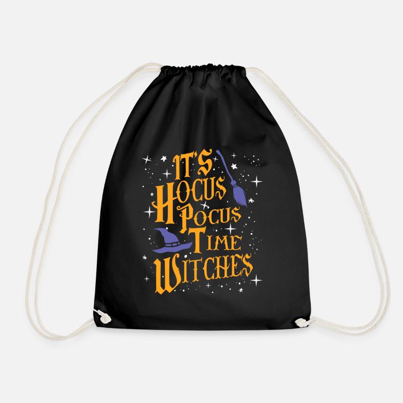It's Hocus Pocus Time Witches - Drawstring Bag - black