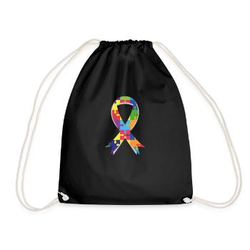 Ruban Autisme - Sac de sport léger - noir - Devant