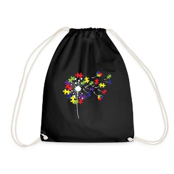 Fleur d'autisme - Sac de sport léger - noir - Devant
