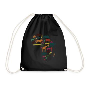 Design africain pour les amoureux des animaux africains - Sac de sport léger - noir - Devant
