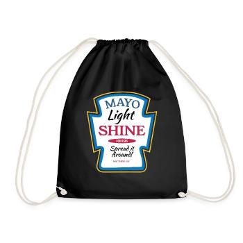 Étiquette alimentaire Christian Design - Sac de sport léger - noir - Devant