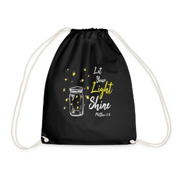 Matthieu 5:16 Christian Design - Sac de sport léger - noir - Devant