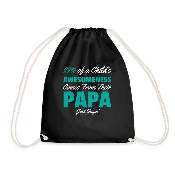 Génial papa papa père - Sac de sport léger - noir - Devant