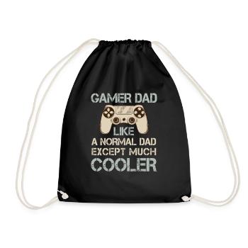 Gamer Papa Videospiel Papa Vater - Turnbeutel - Schwarz - Vorne