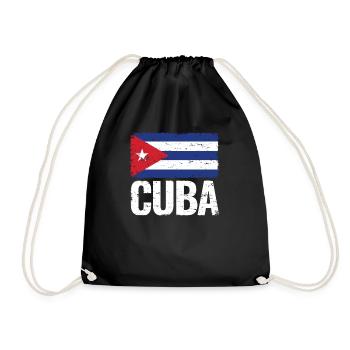 Kuba beunruhigte Flaggen-Kubaner Cubano - Turnbeutel - Schwarz - Vorne