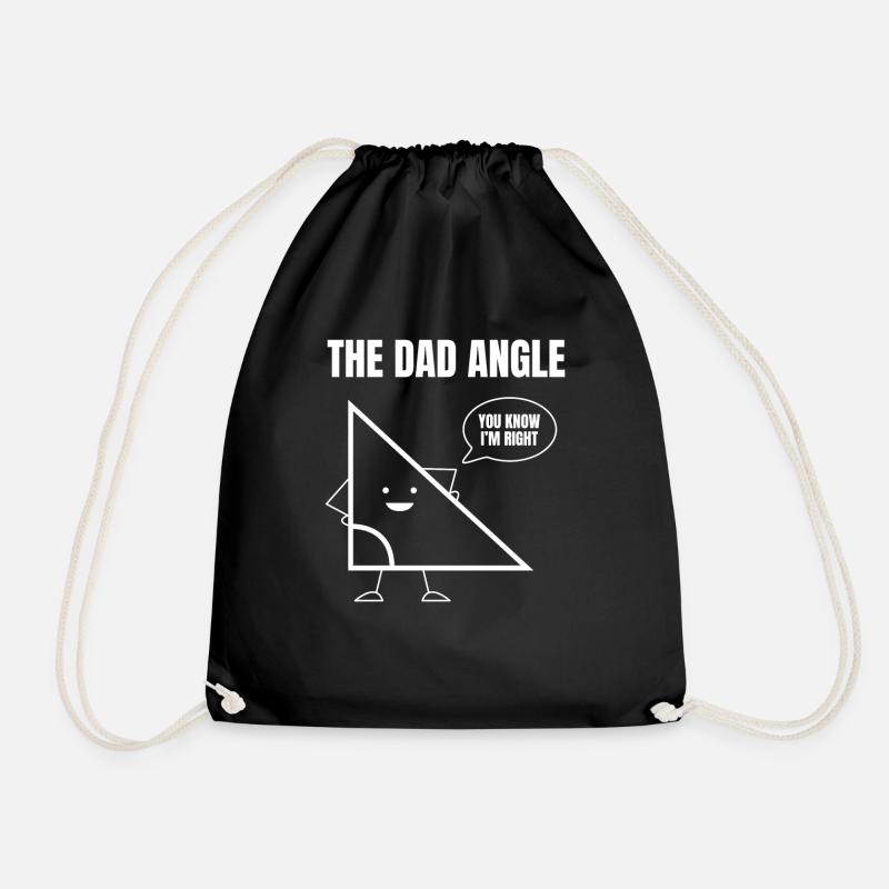 The Dad Angle Dad Father - Drawstring Bag - black