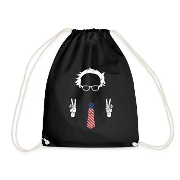 Bernie Peace Signs Campaign 2020 Democrat - Drawstring Bag - black - Front
