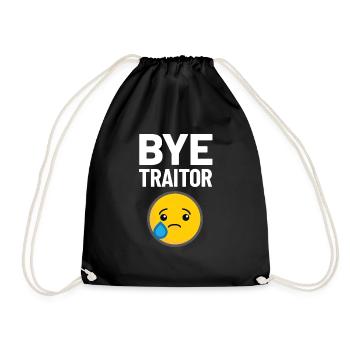 Bye Traître Triste Émoticône Drôle Collègue Adieu - Sac de sport léger - noir - Devant