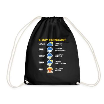 Prévisions météorologiques Drôle Nouvelles Cadeau de présentateur - Sac de sport léger - noir - Devant