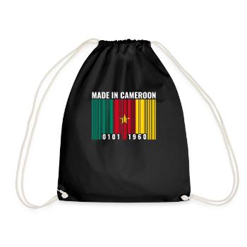 Kamerun Heritage Cameroonian Roots Barcode - Turnbeutel - Schwarz - Vorne
