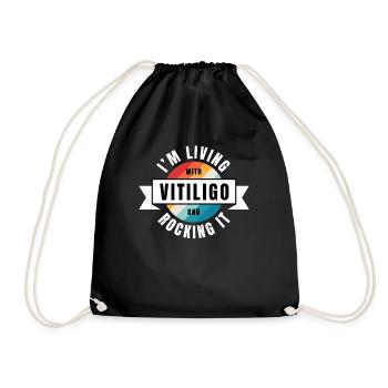 Vitiligo Awareness Vitiliog Skin Quote - Sac de sport léger - noir - Devant
